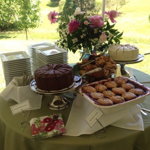 A display of some of our sweet treats at a wedding reception