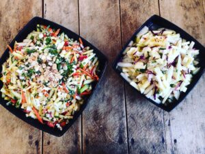 Picture of two types of slaw by 67 Biltmore Downtown Eatery and Catering in Asheville, NC