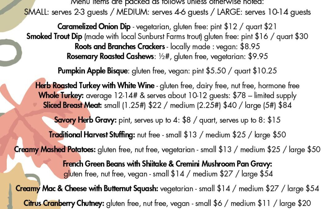 67 Biltmore Thanksgiving Take Out for 2025