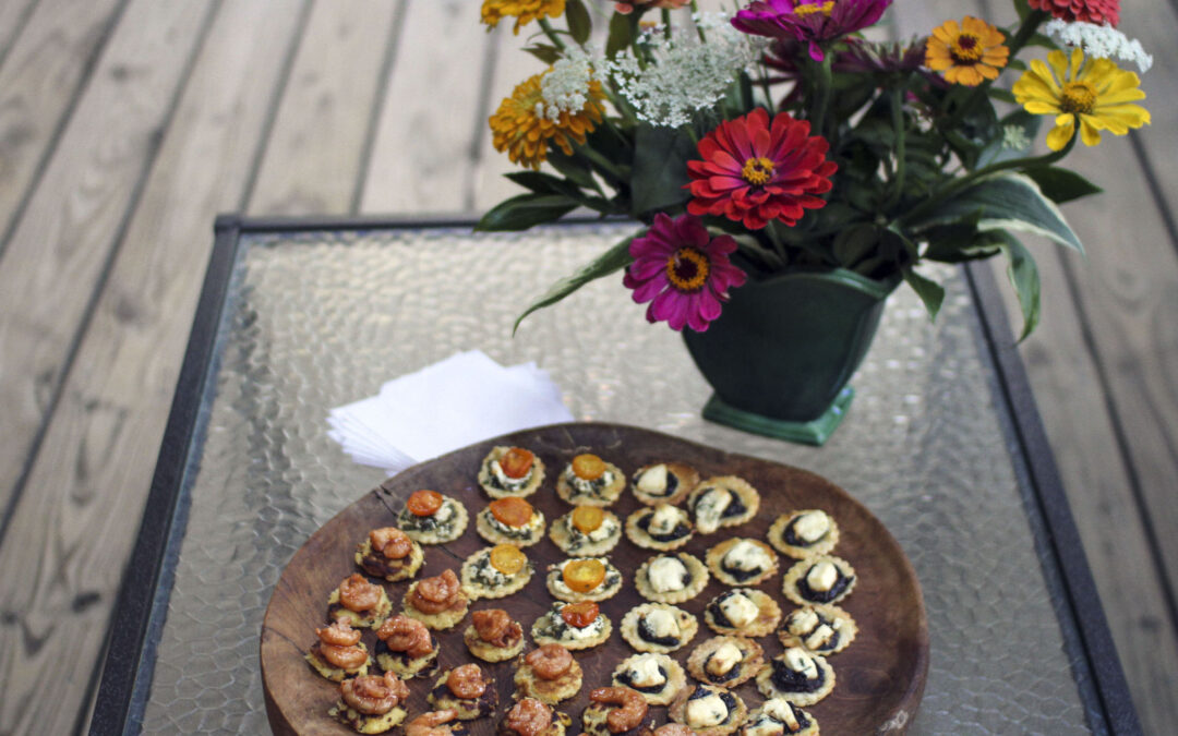 Appetizers at a Garden Party by 67 Biltmore Downtown Eatery and Catering in Asheville, NC