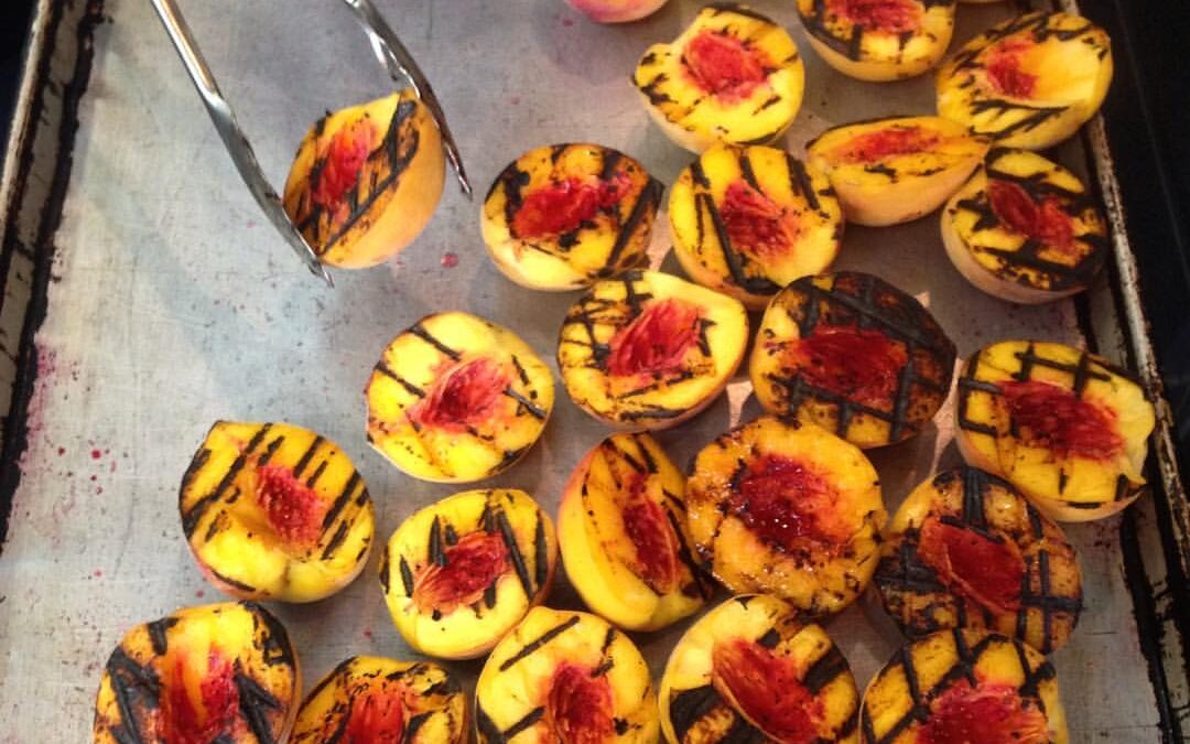 Grilled Local Peaches by 67 Biltmore Downtown Eatery and Catering in Asheville, NC